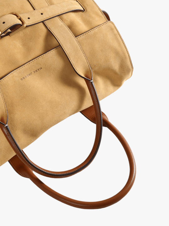 Tan bag, front view