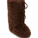 Brown boots, side view