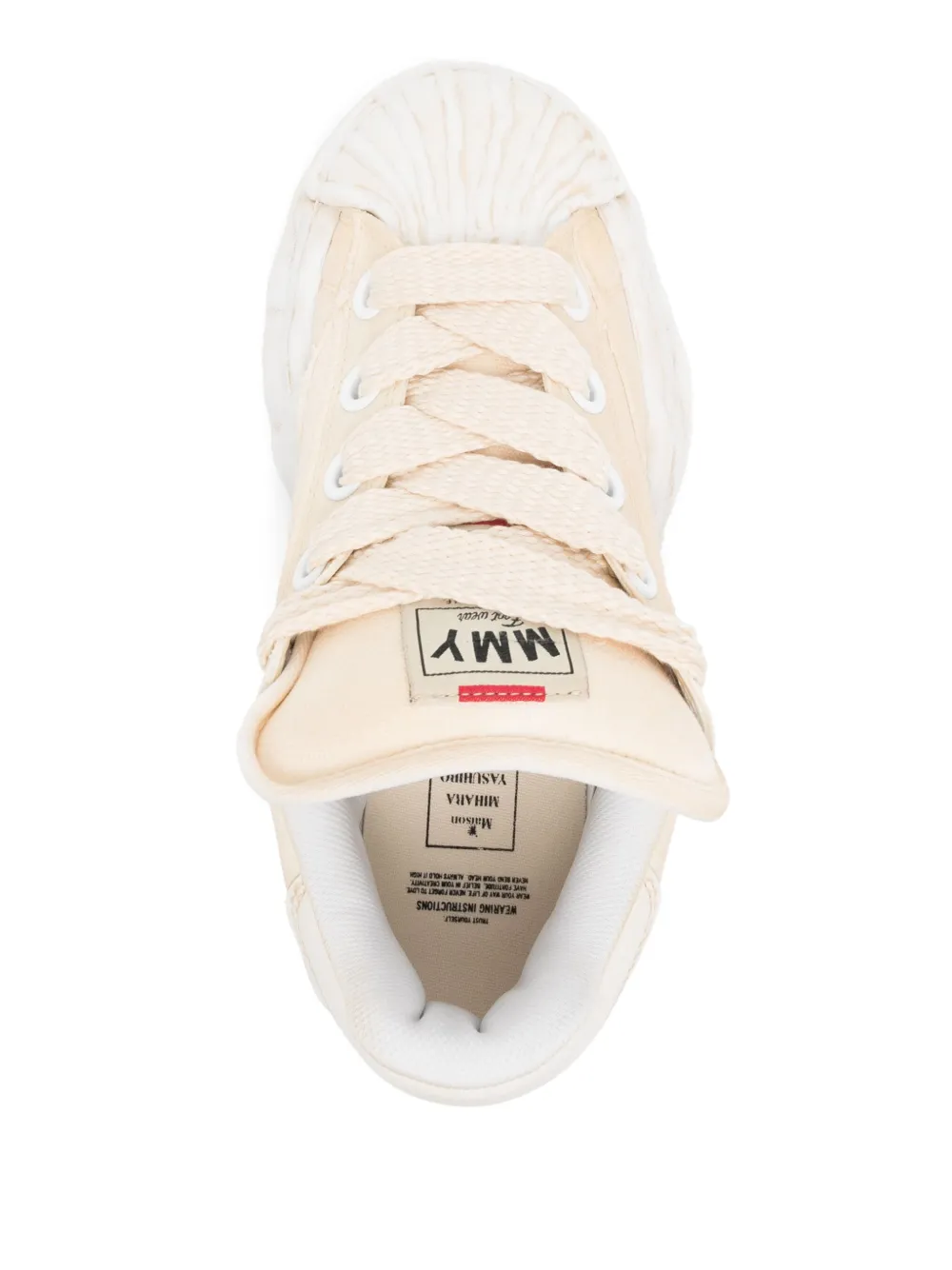 White sneakers, aerial view