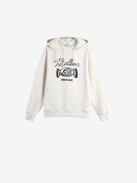 Tan hoodie, front view