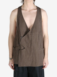 ZIGGY CHEN - Men Asymmetric Oversized Waistcoat