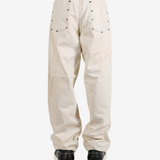Tan jeans, full body view