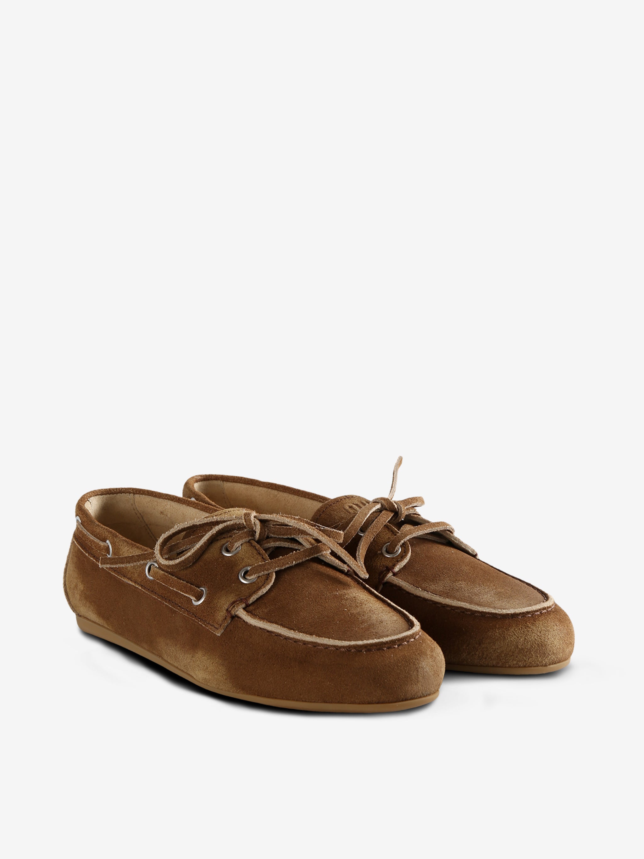 Brown loafers, side view
