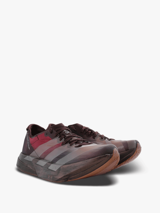 Burgundy shoes, front view