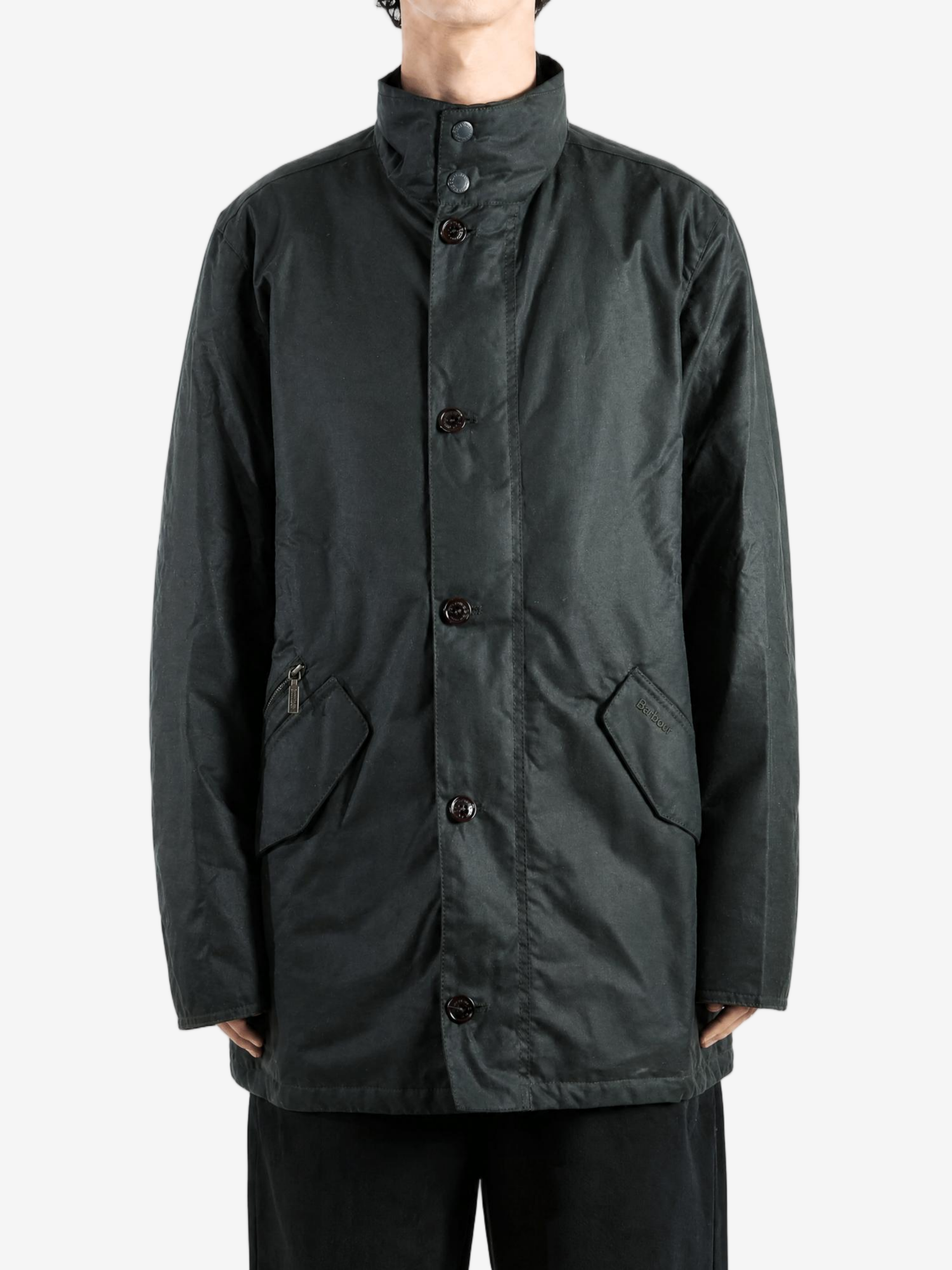 Green jacket, full body view