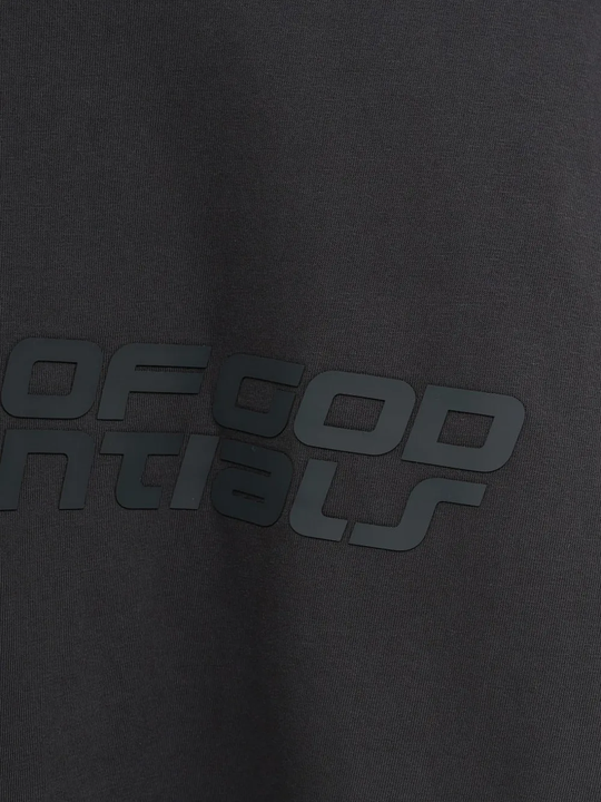 Close up of black t-shirt,showing texture of the cotton fabri