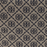 Close up of the navy bag, showing texture of the cotton fabric