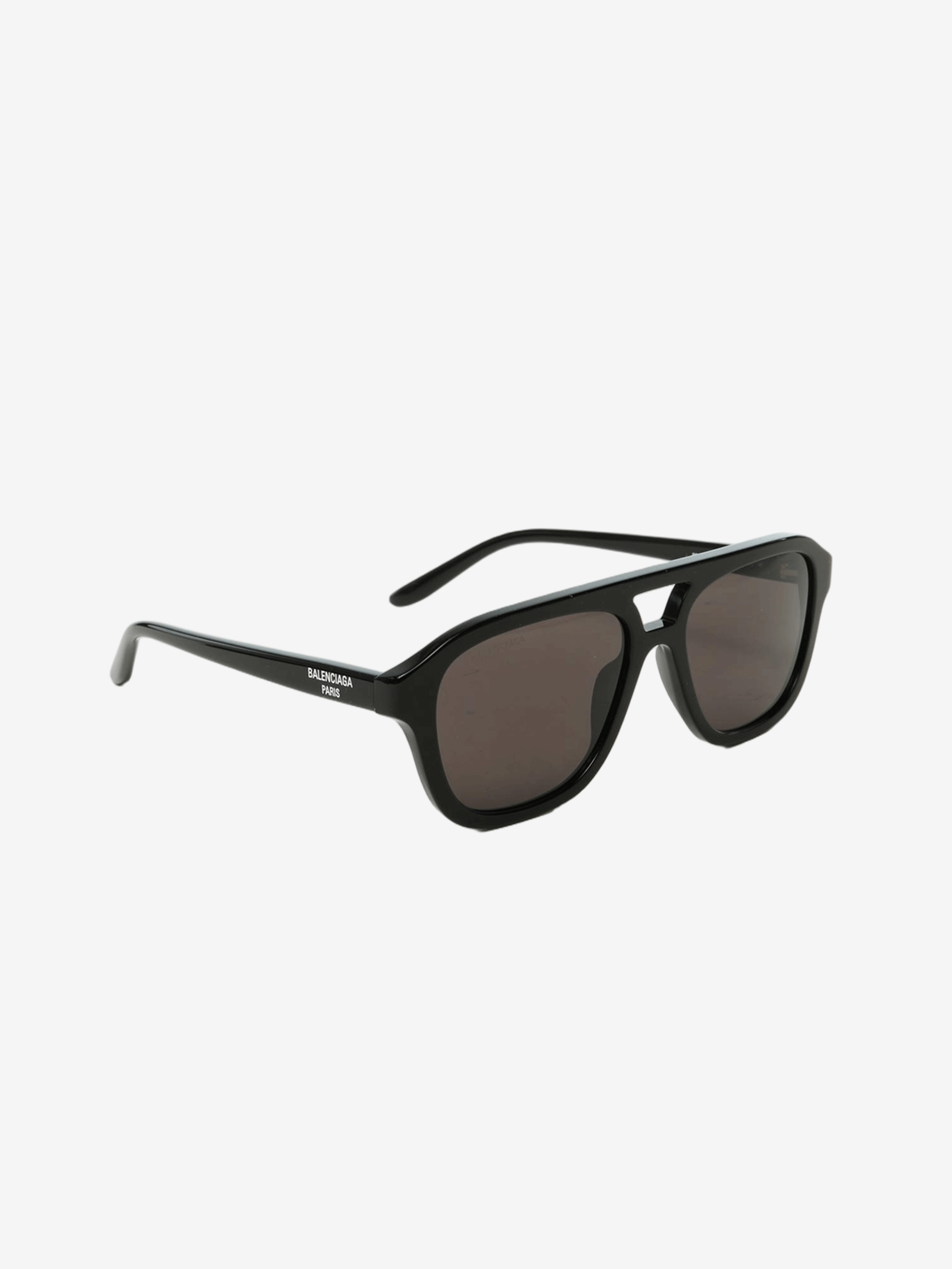 Black glasses, side view