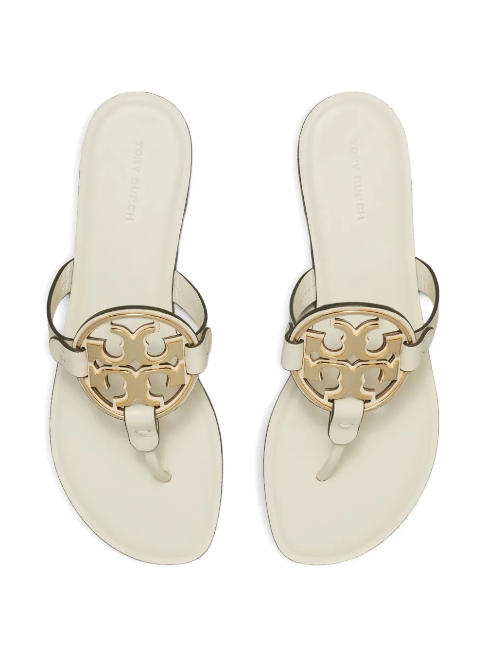 White sandals, top view