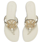 White sandals, top view