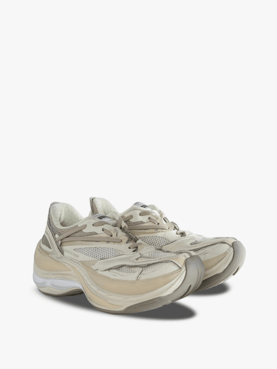 Tan shoes, front view