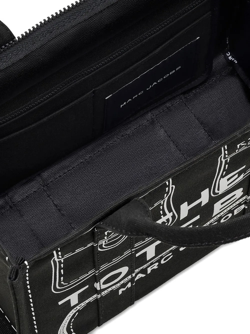 Close up of black bag, showing texture of the cotton fabric