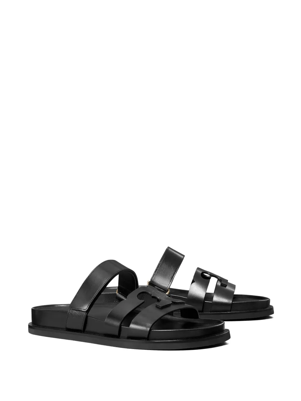 Black sandals, side view