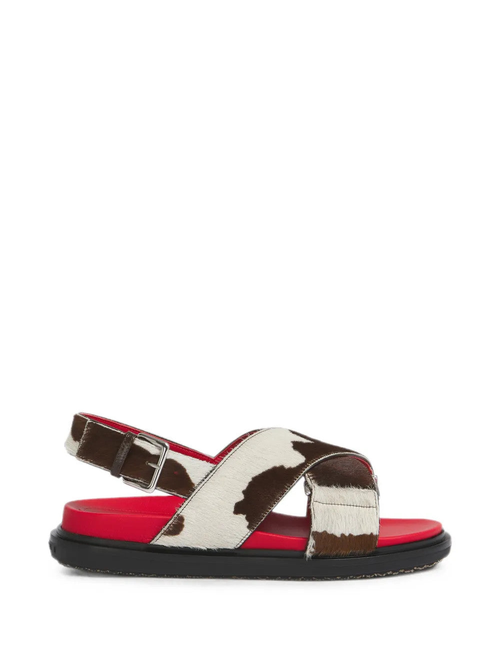 Brown sandals, front view