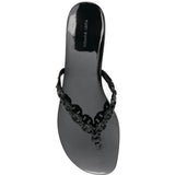 Black sandals, top view