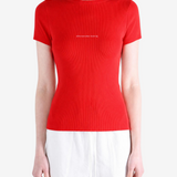 ALEXANDER WANG - Women Jacquard Logo Short Sleeve Crewneck Top