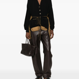 Black knitwear, full body view