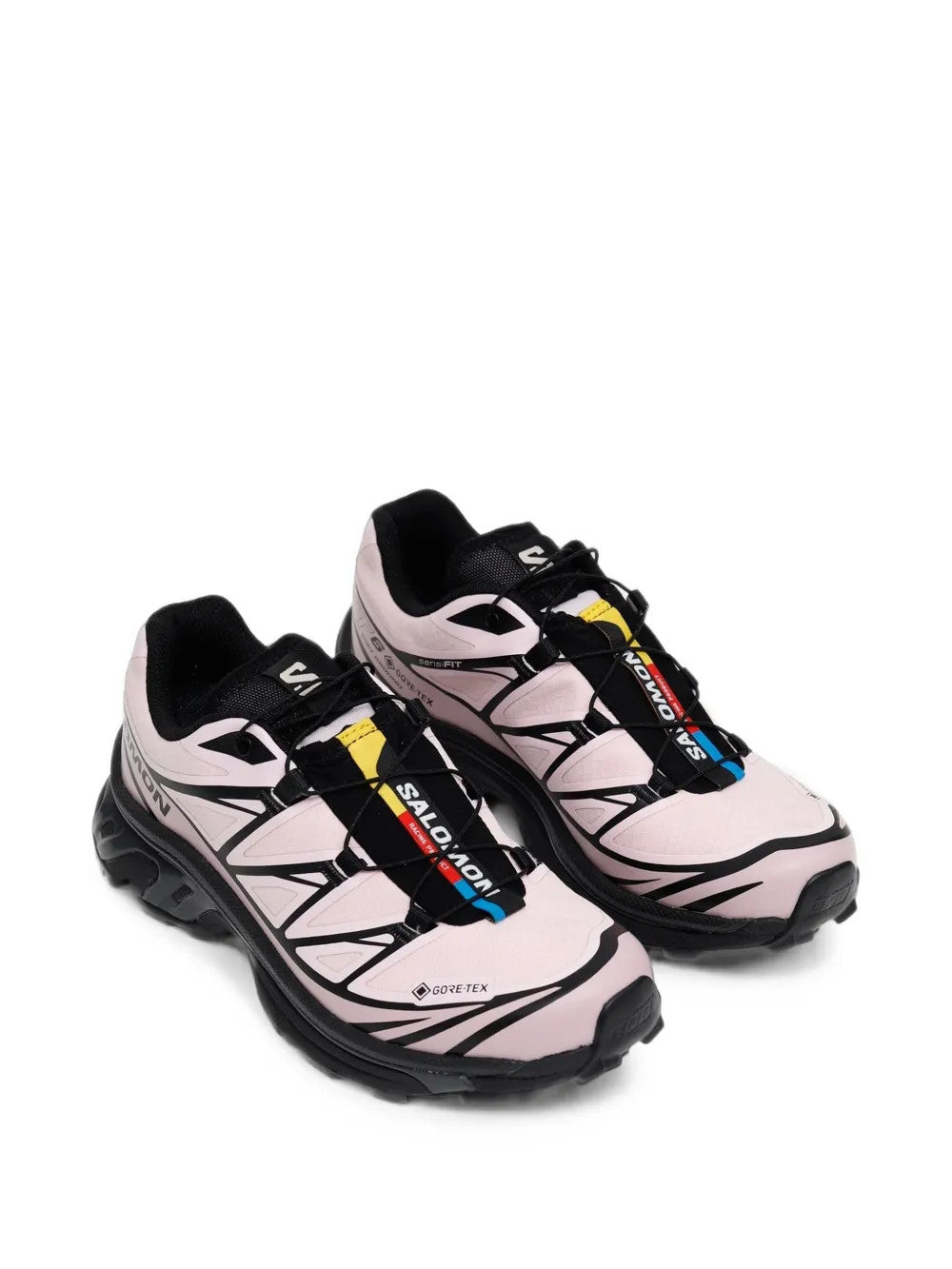 Pink shoes, front view