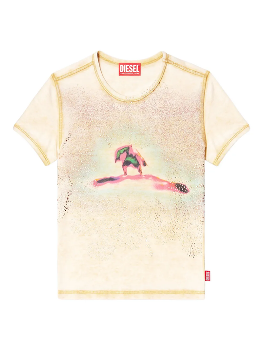 yellow top, front view