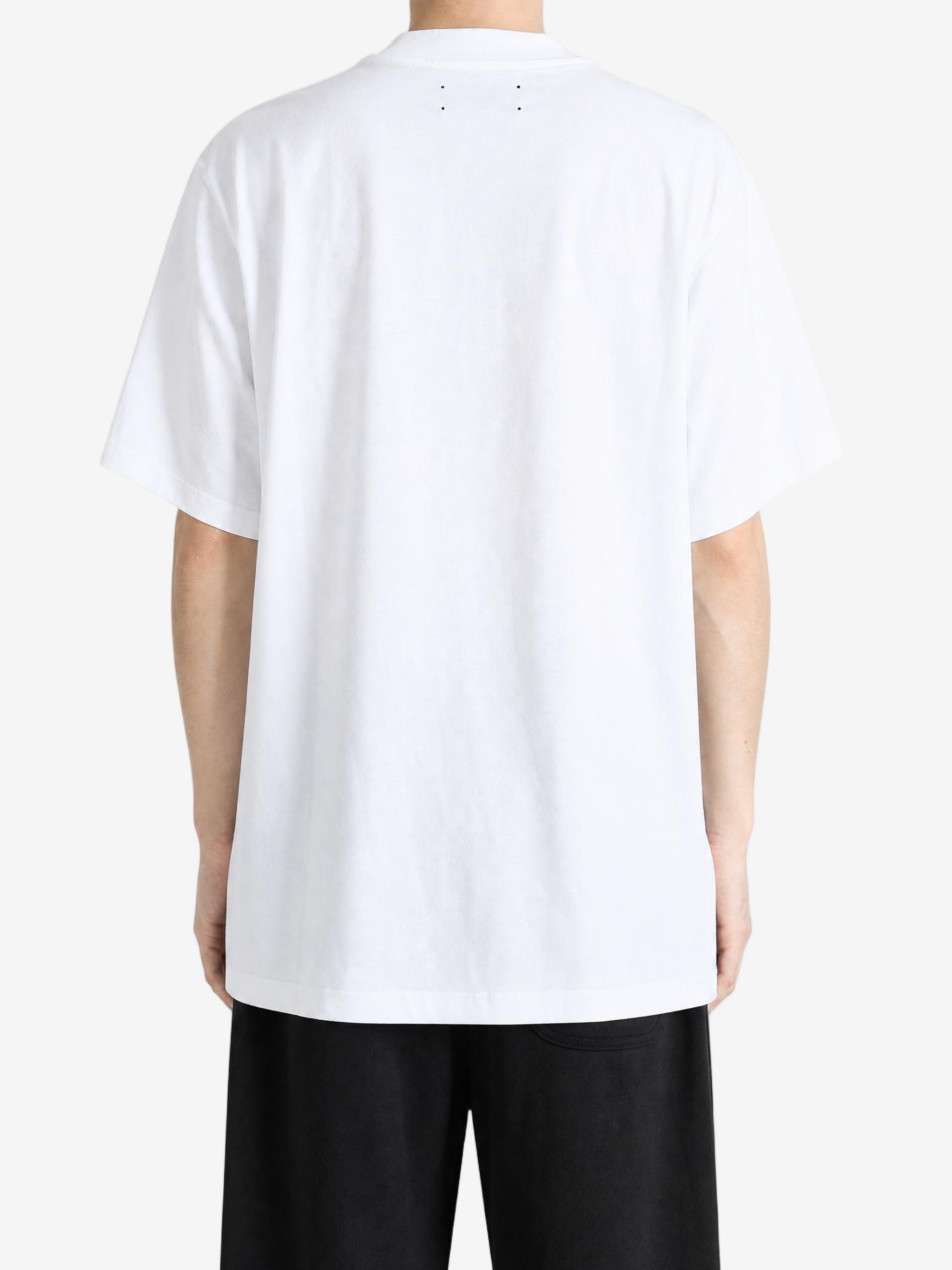 White t-shirt, full body view