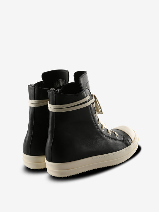 Black sneakers, back view