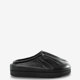 Black sandals, front view