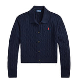 Navy knitwear, front view