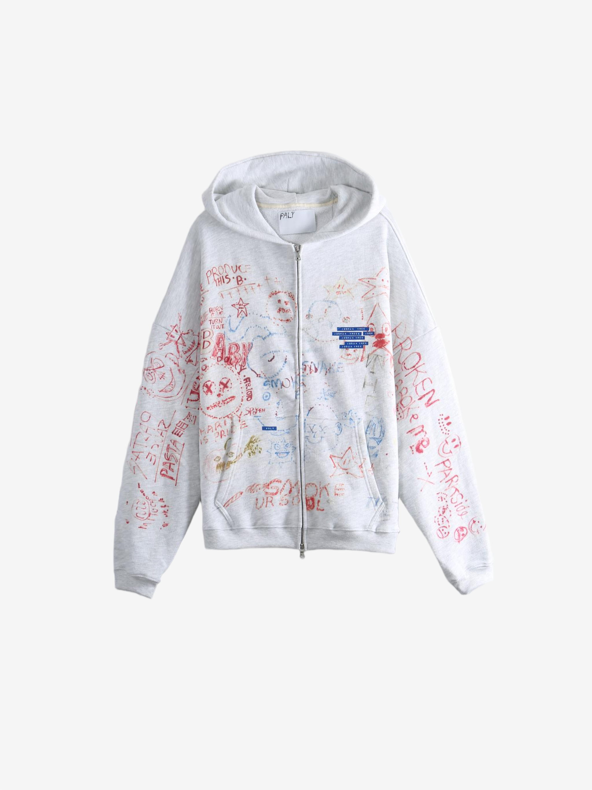Grey hoodie, front view
