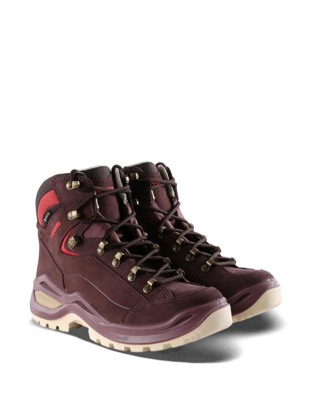Brown boots, side view