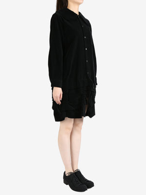 COMME DES GARCONS COMME DES GARCONS - Women Velvet Ruffle Dress