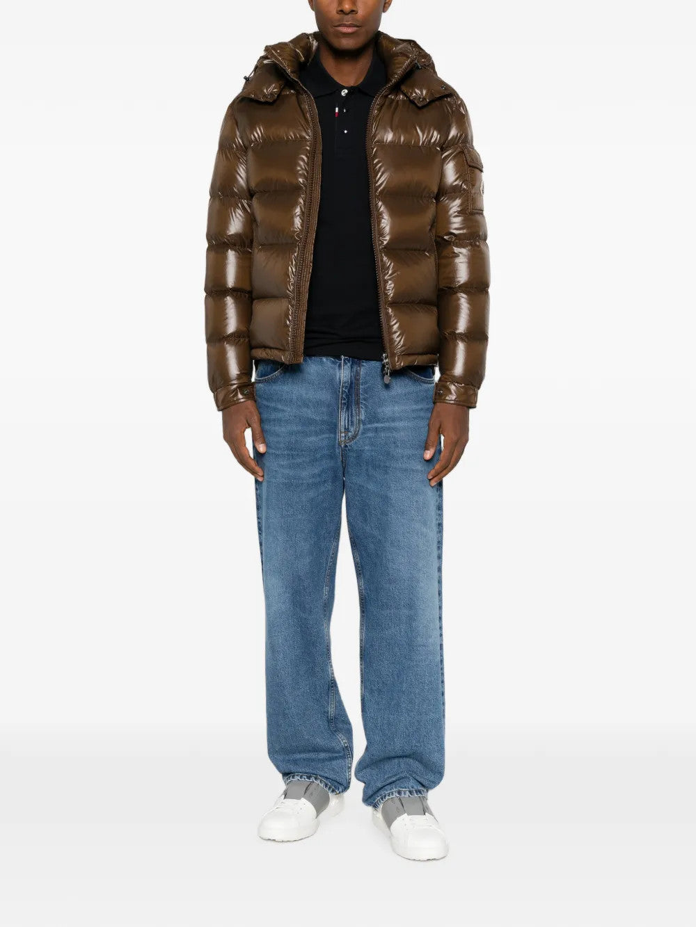 Brown jacket, full body view