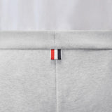 Close up of Grey hoodie, showing texture of the 100% cotton fabric