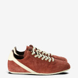 Burgundy sneaker, front view
