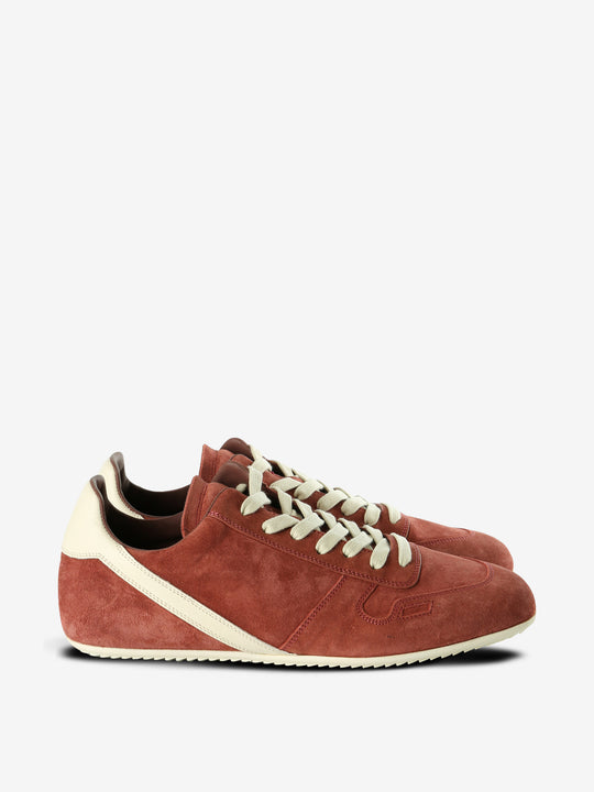 Burgundy sneaker, front view