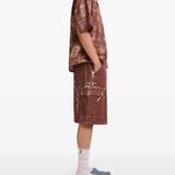 Brown shorts,full body view