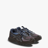 Blue sneakers, side view