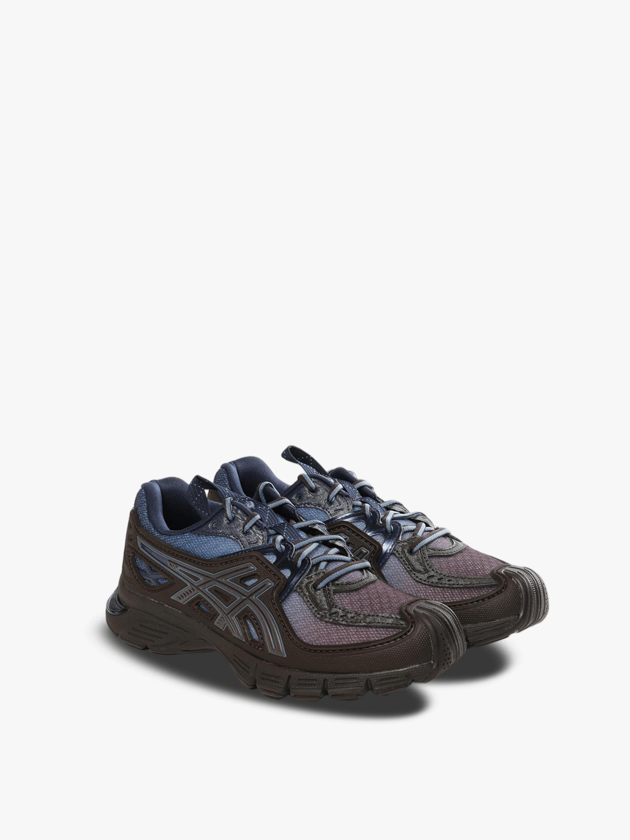 Blue sneakers, side view