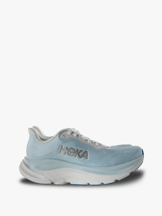 Blue shoes, side view