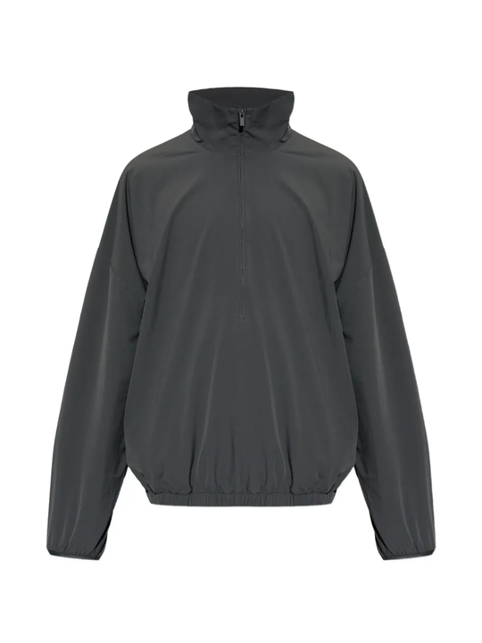 grey jacket, front view