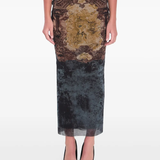 Black skirt worn by a person, showing the skirt fit