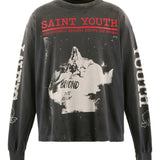 Black t-shirt, front view