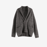 Grey knitwear, front view