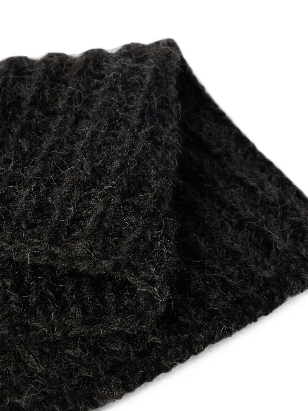 Close up of Black scarf, showing detail