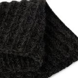 Close up of Black scarf, showing detail
