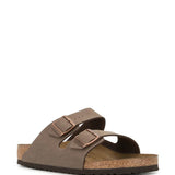 Brown sandals, front view