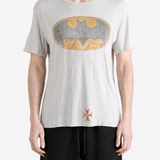 Tan t-shirt, full body view