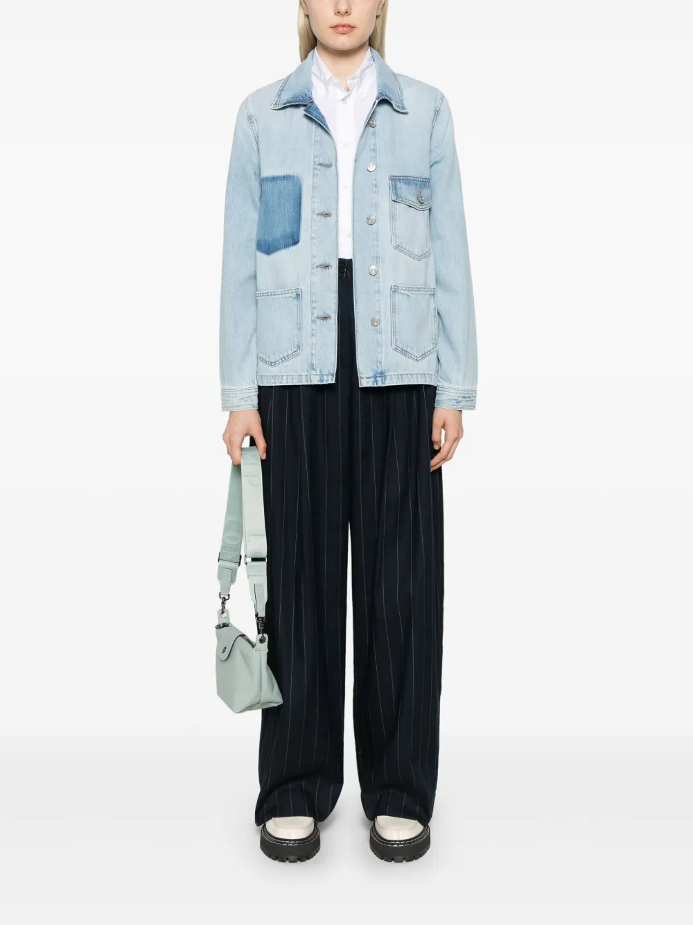 White shirt,full body view