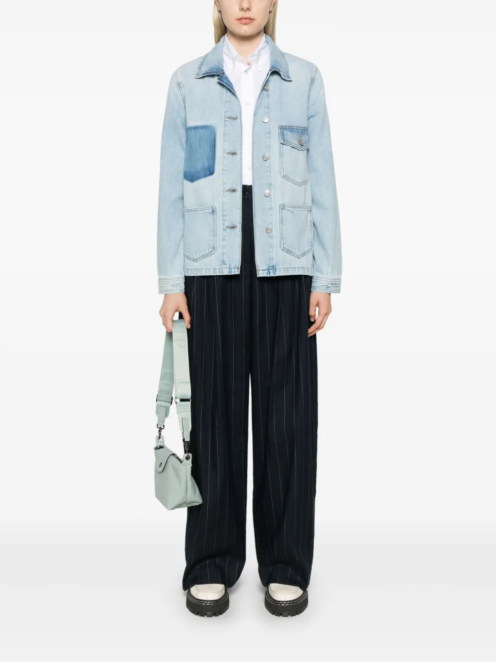 White shirt,full body view