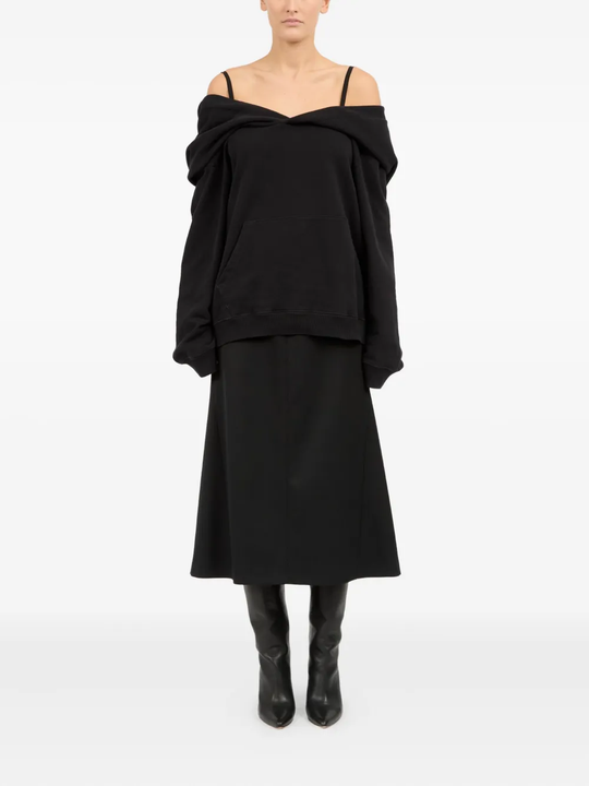 Black sweatshirt, full body view