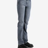 Grey pants worn by a person, showing the pants fit